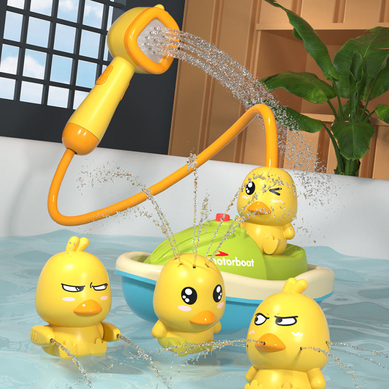 Yellow Duck Sprinkler Boat Spray Bath Toy - Happy Coo Yellow Duck Sprinkler Boat Spray Bath Toy - Happy Coo