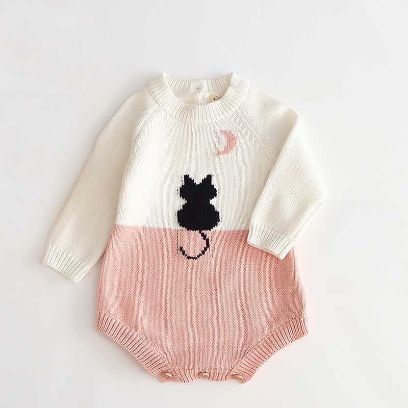 Girls' baby knitted wool jumpsuit romper - Happy Coo Girls' baby knitted wool jumpsuit romper - Happy Coo