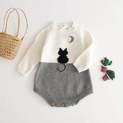 Girls' baby knitted wool jumpsuit romper - Happy Coo Girls' baby knitted wool jumpsuit romper - Happy Coo