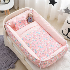 Portable Baby Sleeping Nest with Removable Cover - Happy Coo Portable Baby Sleeping Nest with Removable Cover - Happy Coo