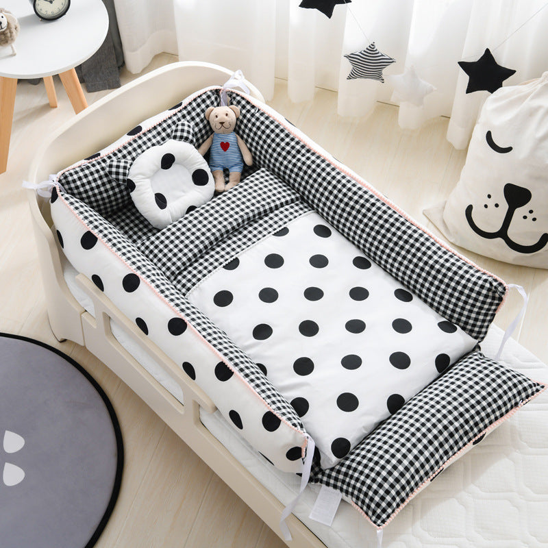 Portable Baby Sleeping Nest with Removable Cover - Happy Coo Portable Baby Sleeping Nest with Removable Cover - Happy Coo