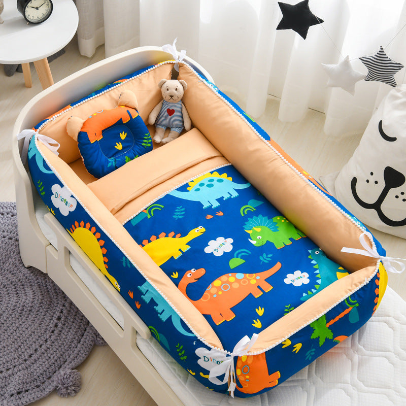 Portable Baby Sleeping Nest with Removable Cover - Happy Coo Portable Baby Sleeping Nest with Removable Cover - Happy Coo