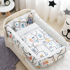 Portable Baby Sleeping Nest with Removable Cover - Happy Coo Portable Baby Sleeping Nest with Removable Cover - Happy Coo