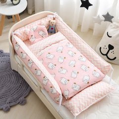 Portable Baby Sleeping Nest with Removable Cover - Happy Coo Portable Baby Sleeping Nest with Removable Cover - Happy Coo