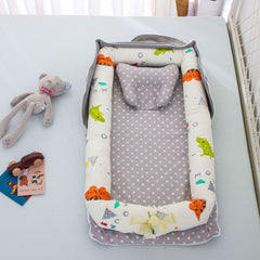 Cute Design's Portable & Foldable Cotton Baby Bed - Happy Coo Cute Design's Portable & Foldable Cotton Baby Bed - Happy Coo