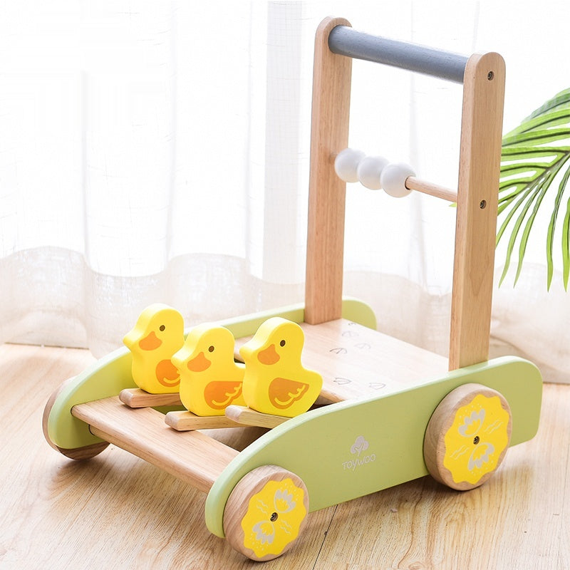 Baby Stroller Wooden Push Toy - Happy Coo Baby Stroller Wooden Push Toy - Happy Coo