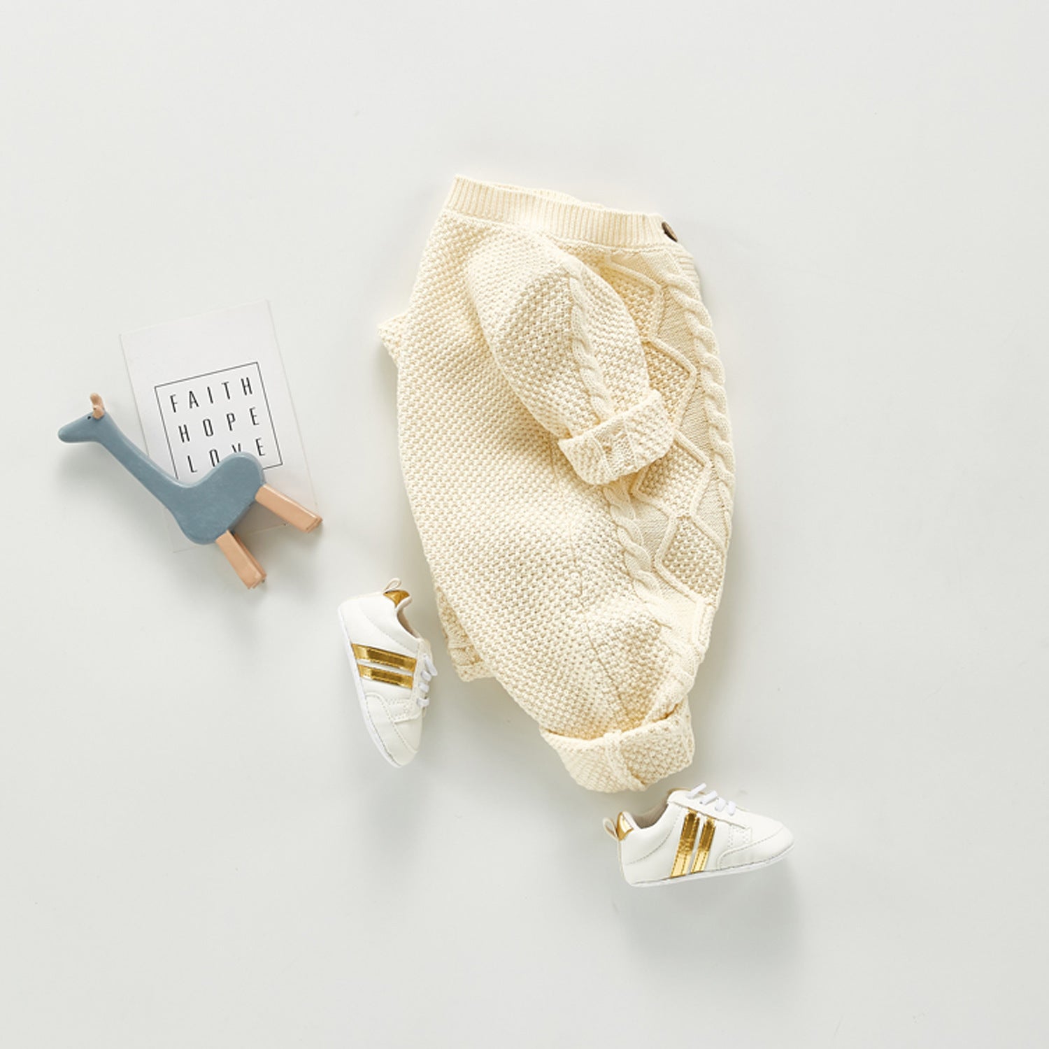 Baby Cotton and Woolen Bodysuit - Happy Coo Baby Cotton and Woolen Bodysuit - Happy Coo