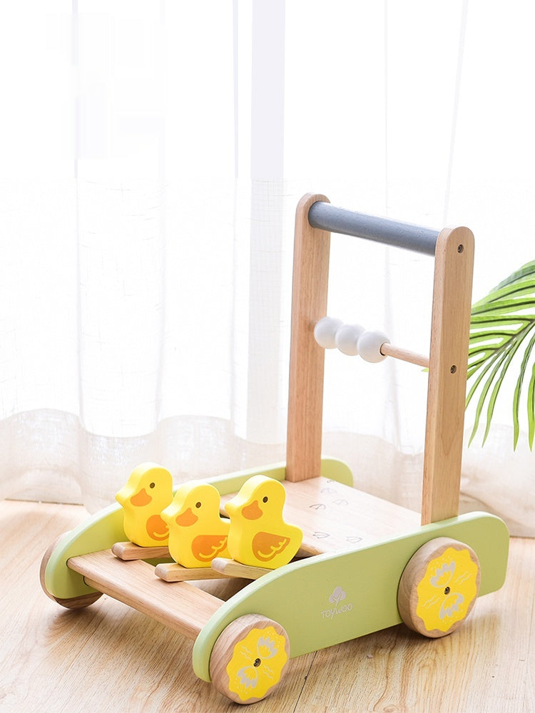 Baby Stroller Wooden Push Toy - Happy Coo Baby Stroller Wooden Push Toy - Happy Coo