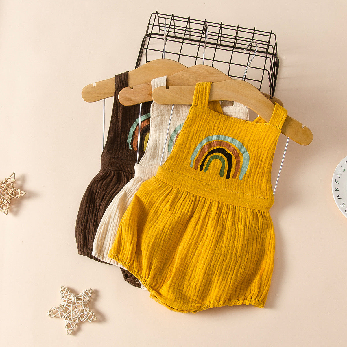 Sleeveless Rainbow Jumpsuits - Happy Coo Sleeveless Rainbow Jumpsuits - Happy Coo