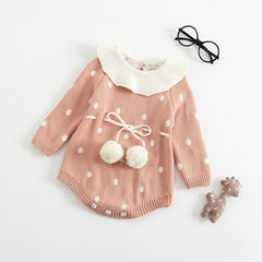Girls' baby knitted wool jumpsuit romper - Happy Coo Girls' baby knitted wool jumpsuit romper - Happy Coo