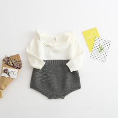 Girls' baby knitted wool jumpsuit romper - Happy Coo Girls' baby knitted wool jumpsuit romper - Happy Coo