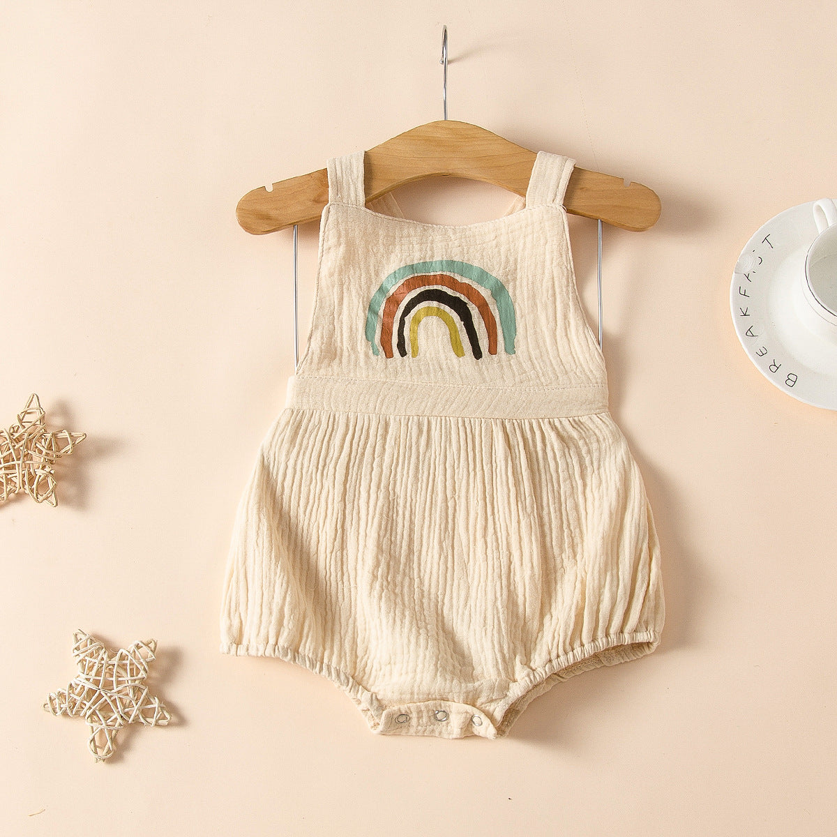 Sleeveless Rainbow Jumpsuits - Happy Coo Sleeveless Rainbow Jumpsuits - Happy Coo