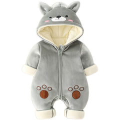 Newborn Baby Cartoon Clothes Autumn And Winter Plus Cotton Romper Climbing Clothes For Men And Women - Happy Coo Newborn Baby Cartoon Clothes Autumn And Winter Plus Cotton Romper Climbing Clothes For Men And Women - Happy Coo