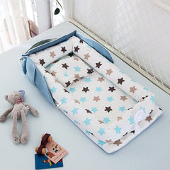 Cute Design's Portable & Foldable Cotton Baby Bed - Happy Coo Cute Design's Portable & Foldable Cotton Baby Bed - Happy Coo