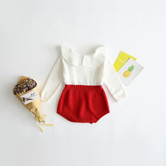 Girls' baby knitted wool jumpsuit romper - Happy Coo Girls' baby knitted wool jumpsuit romper - Happy Coo