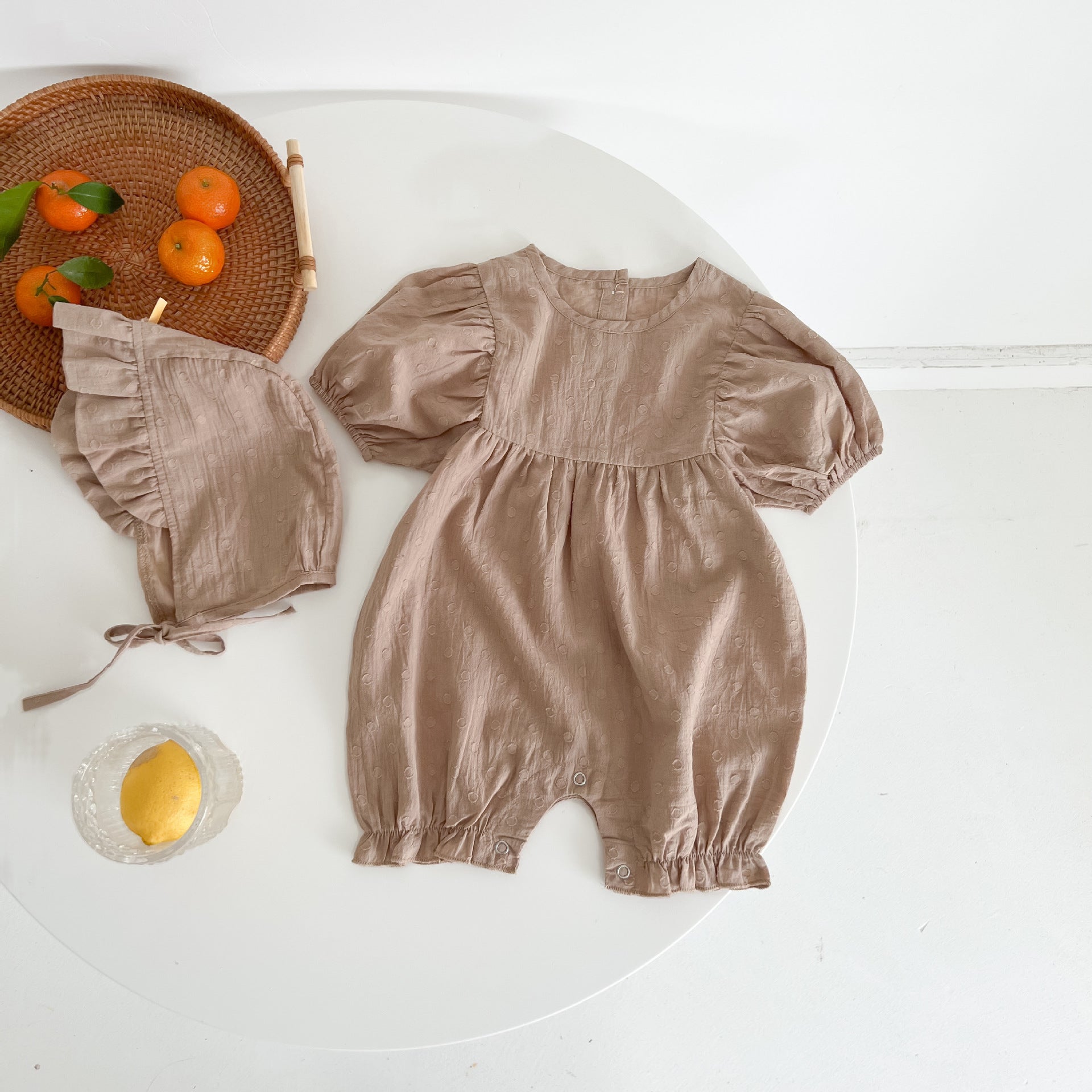 Short-sleeved Baby's Jumpsuit - Happy Coo Short-sleeved Baby's Jumpsuit - Happy Coo