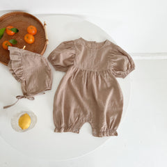 Short-sleeved Baby's Jumpsuit - Happy Coo Short-sleeved Baby's Jumpsuit - Happy Coo