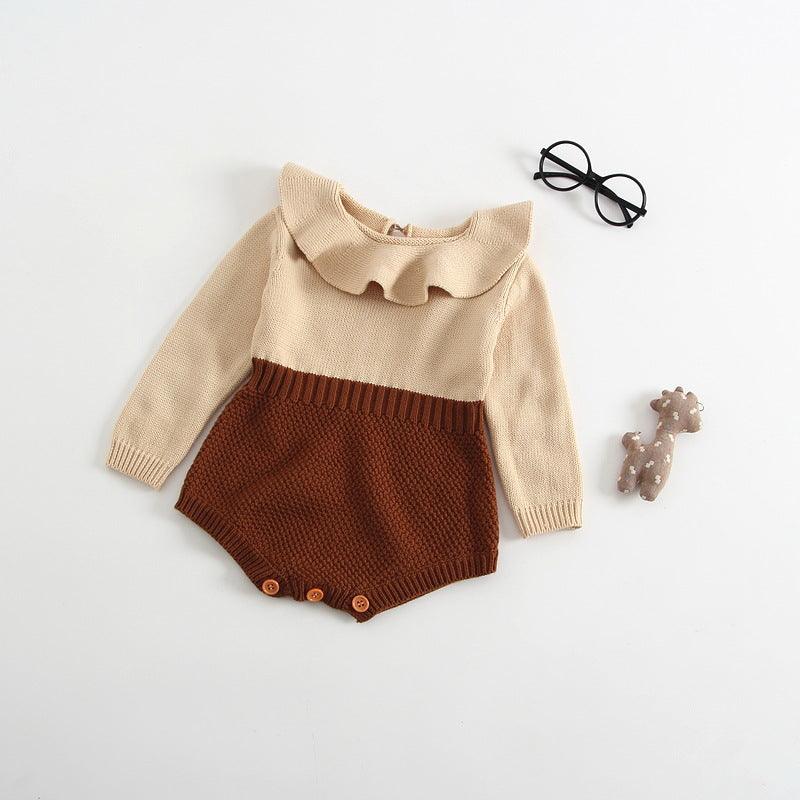 Girls' baby knitted wool jumpsuit romper - Happy Coo Girls' baby knitted wool jumpsuit romper - Happy Coo