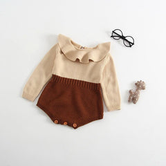Girls' baby knitted wool jumpsuit romper - Happy Coo Girls' baby knitted wool jumpsuit romper - Happy Coo