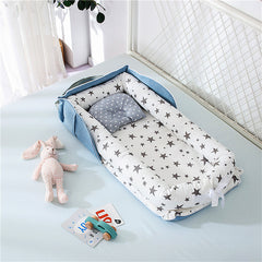 Cute Design's Portable & Foldable Cotton Baby Bed - Happy Coo Cute Design's Portable & Foldable Cotton Baby Bed - Happy Coo