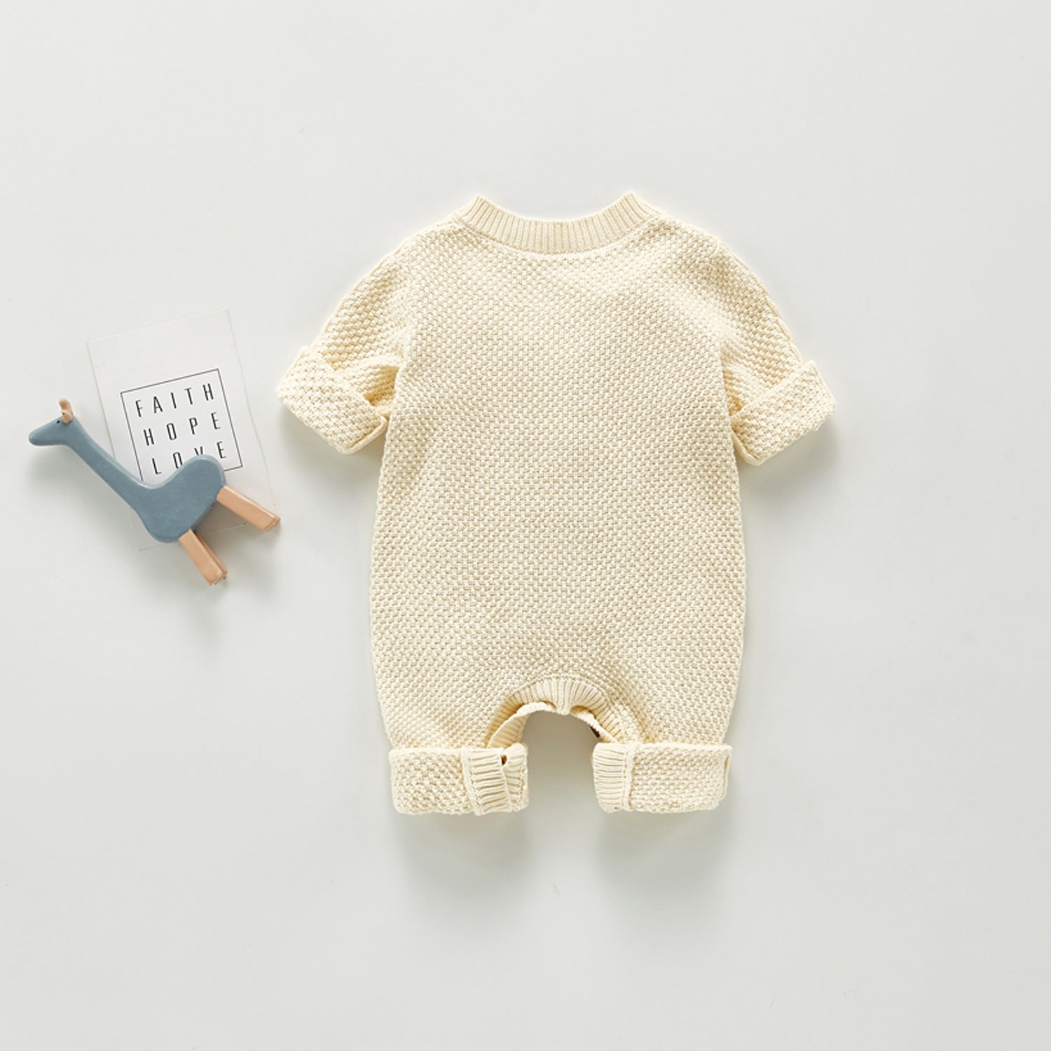 Baby Cotton and Woolen Bodysuit - Happy Coo Baby Cotton and Woolen Bodysuit - Happy Coo