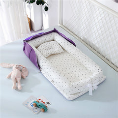 Cute Design's Portable & Foldable Cotton Baby Bed - Happy Coo Cute Design's Portable & Foldable Cotton Baby Bed - Happy Coo