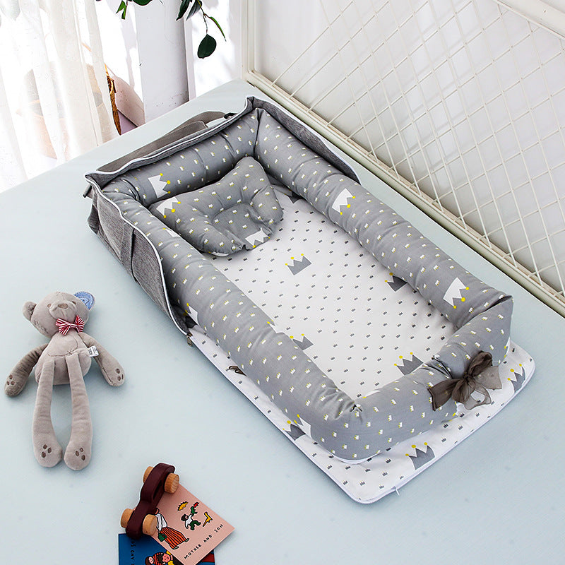 Cute Design's Portable & Foldable Cotton Baby Bed - Happy Coo Cute Design's Portable & Foldable Cotton Baby Bed - Happy Coo