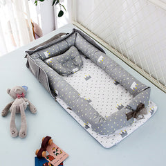 Cute Design's Portable & Foldable Cotton Baby Bed - Happy Coo Cute Design's Portable & Foldable Cotton Baby Bed - Happy Coo