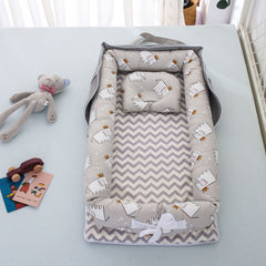 Cute Design's Portable & Foldable Cotton Baby Bed - Happy Coo Cute Design's Portable & Foldable Cotton Baby Bed - Happy Coo