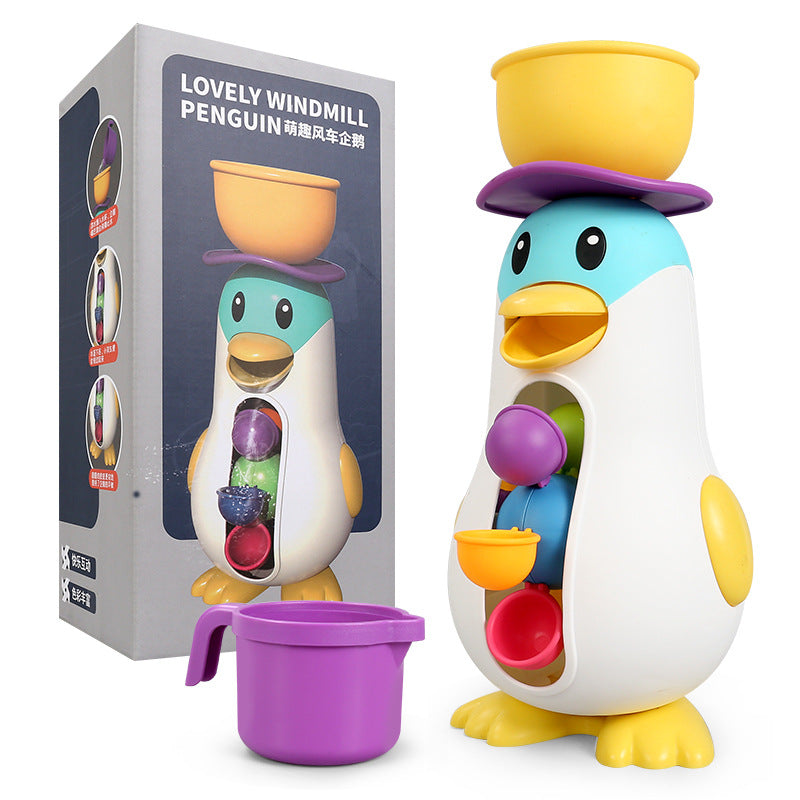Baby Bathroom Bathing Penguin Water Wagon Toy - Happy Coo Baby Bathroom Bathing Penguin Water Wagon Toy - Happy Coo