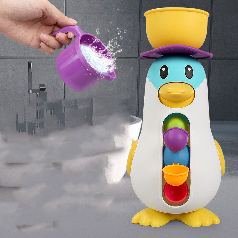 Baby Bathroom Bathing Penguin Water Wagon Toy - Happy Coo Baby Bathroom Bathing Penguin Water Wagon Toy - Happy Coo