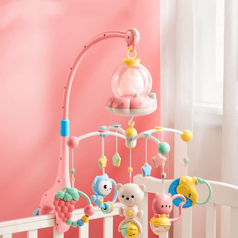 Baby Bedside Comfort Rotating Hanging Bed Toy - Happy Coo Baby Bedside Comfort Rotating Hanging Bed Toy - Happy Coo