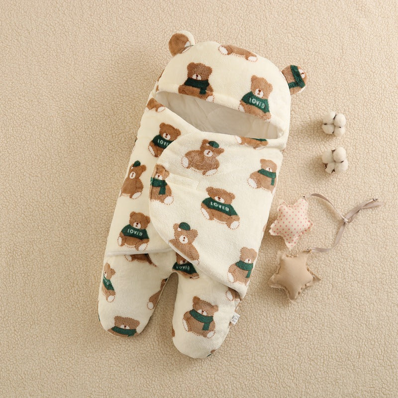 Baby Quilt Thickened Plush Split Sleeping Bag - Happy Coo Baby Quilt Thickened Plush Split Sleeping Bag - Happy Coo