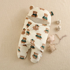 Baby Quilt Thickened Plush Split Sleeping Bag - Happy Coo Baby Quilt Thickened Plush Split Sleeping Bag - Happy Coo