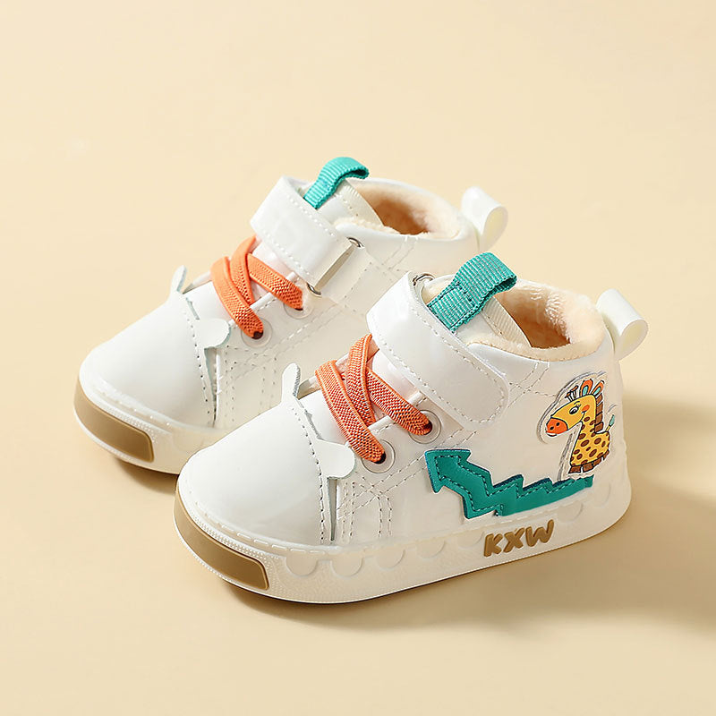 Boys' Cotton Microfiber Leather Shoes - Happy Coo Boys' Cotton Microfiber Leather Shoes - Happy Coo