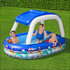 Sunshade Pool Children's Paddling Swimming Pool - Happy Coo Sunshade Pool Children's Paddling Swimming Pool - Happy Coo