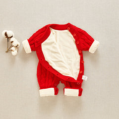 Newborn Baby Velvet One-piece Bottoming Shirt - Happy Coo Newborn Baby Velvet One-piece Bottoming Shirt - Happy Coo