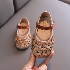 Girls' Flower Non-Slip Leather Shoes - Happy Coo Girls' Flower Non-Slip Leather Shoes - Happy Coo