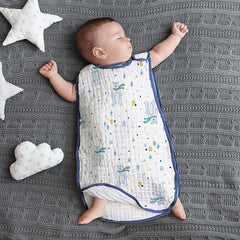 Cotton Gauze Sleeveless Newborn Sleeping Bag - Happy Coo Cotton Gauze Sleeveless Newborn Sleeping Bag - Happy Coo