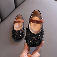 Girls' Flower Non-Slip Leather Shoes - Happy Coo Girls' Flower Non-Slip Leather Shoes - Happy Coo