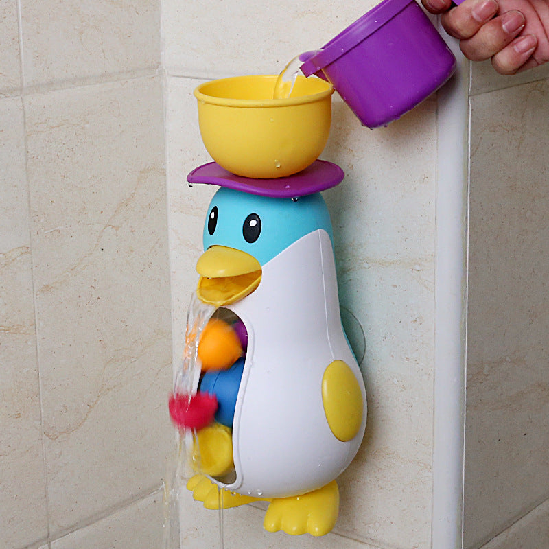 Baby Bathroom Bathing Penguin Water Wagon Toy - Happy Coo Baby Bathroom Bathing Penguin Water Wagon Toy - Happy Coo