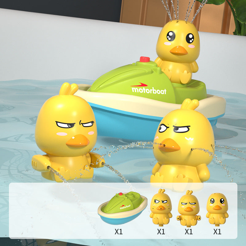 Yellow Duck Sprinkler Boat Spray Bath Toy - Happy Coo Yellow Duck Sprinkler Boat Spray Bath Toy - Happy Coo