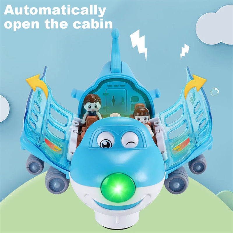 360 Rotating Electric Plane Airplane Toys For Kids - Happy Coo