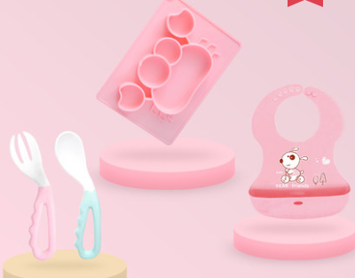 Baby Silicone Suction Feeding Set - Happy Coo