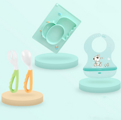 Baby Silicone Suction Feeding Set - Happy Coo