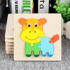 Wooden Animal Puzzle Toys for Children - Happy Coo