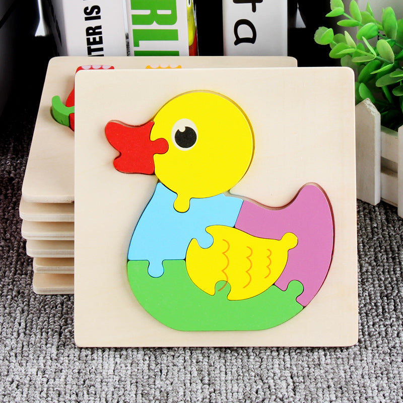 Wooden Animal Puzzle Toys for Children - Happy Coo