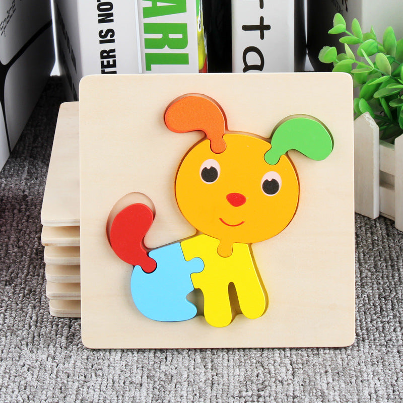 Wooden Animal Puzzle Toys for Children - Happy Coo