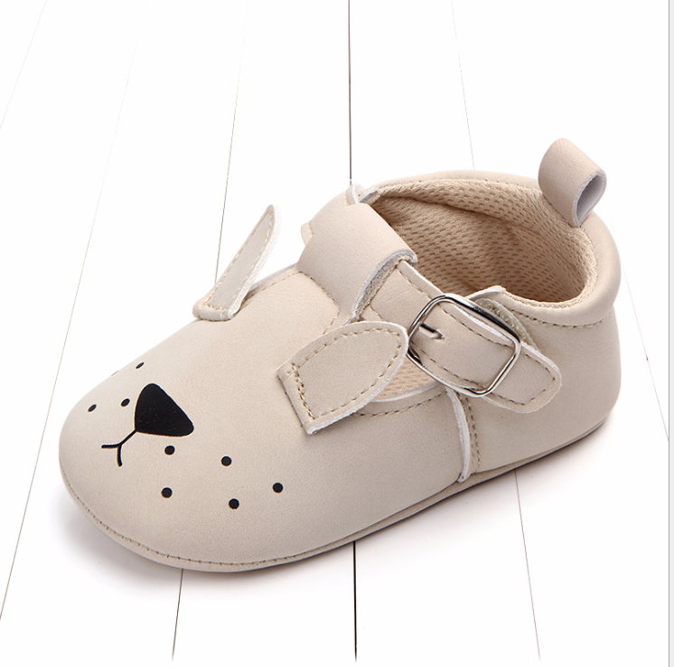 Cartoon Animal Matte Leather Baby Shoes - Happy Coo