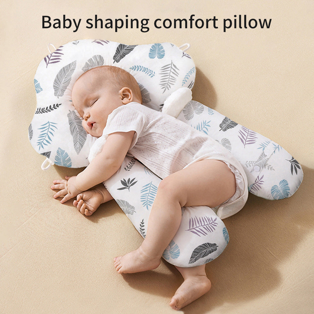 Anti Deviation Cotton Baby Head Pillow - Happy Coo